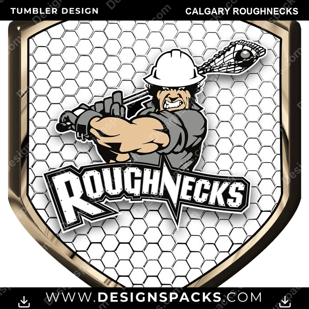 Lacrosse Shield Calgary Roughnecks Tumbler Digital Wrap Design