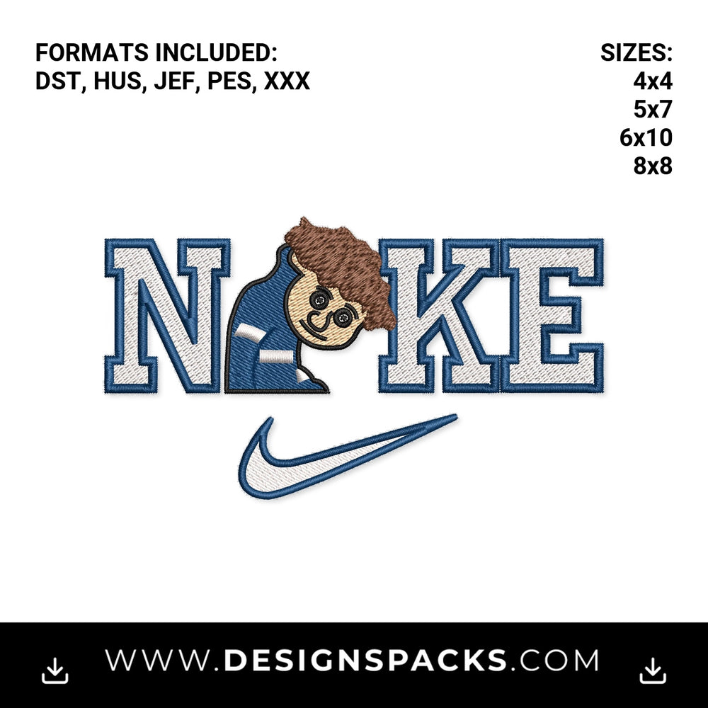 Michael Cera Meme Swoosh Logo Embroidery Design - Instant digital download pattern at Designspacks.com