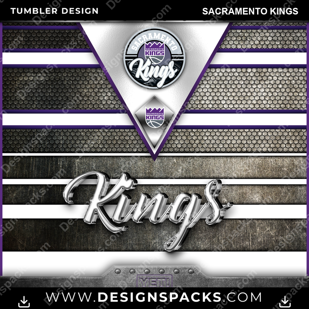 Basketball YETI Sacramento Kings NBA Basketball Tumbler Digital Wrap Design Download