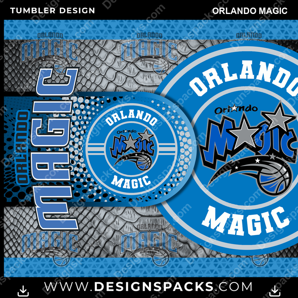 Basketball Hyper Orlando Magic Tumbler Digital Wrap Design