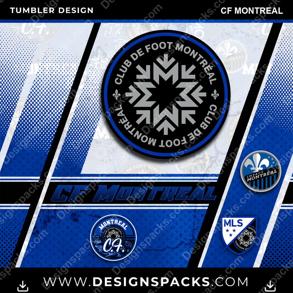 US Soccer Sports CF Montreal Tumbler Digital Wrap Design