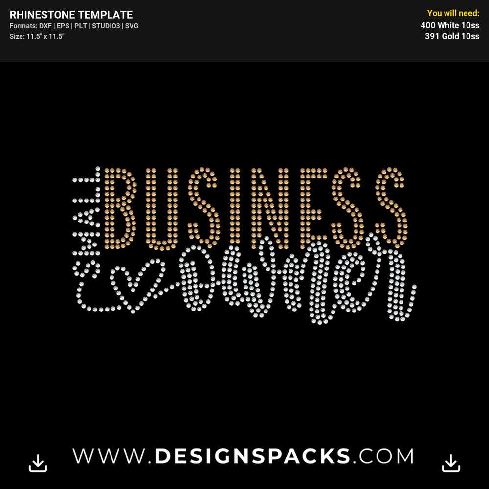 Small Business Owner Heart Rhinestone Digital Template