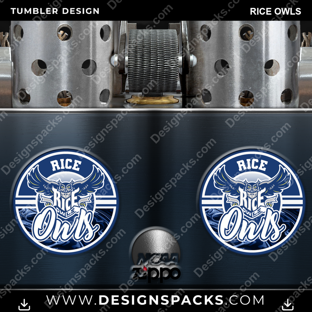 College Sport Zippo Lighter Rice Owls NCAA College Sport Tumbler Digital Wrap Design Download
