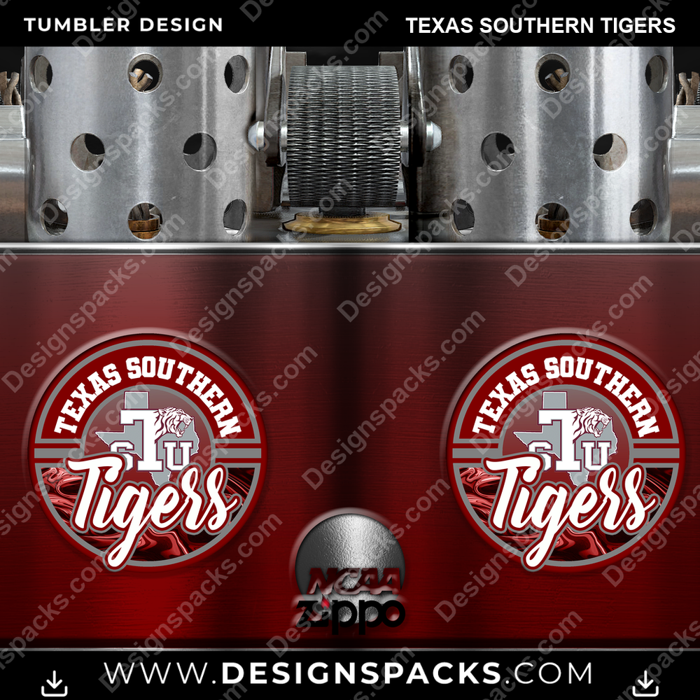 College Sport Zippo Lighter Texas Southern Tigers Tumbler Digital Wrap Design