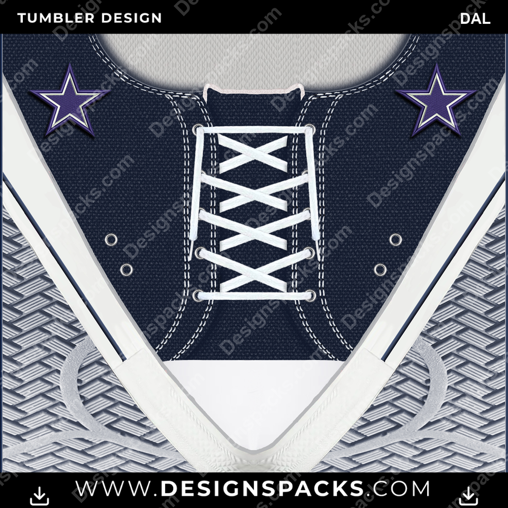 Football Converse Embroidered DAL Tumbler Digital Wrap Design