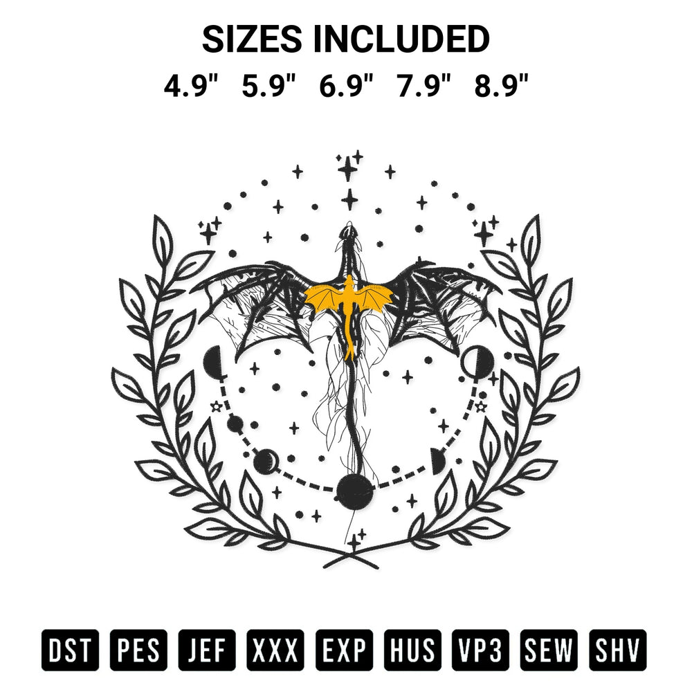 Looking for the perfect pattern? Download the Basgiath Embroidery Design embroidery design today at Designspacks.com. Crisp, clean stitching guaranteed. Available sizes: 4.9", 5.9", 6.9", 7.9", 8.9".