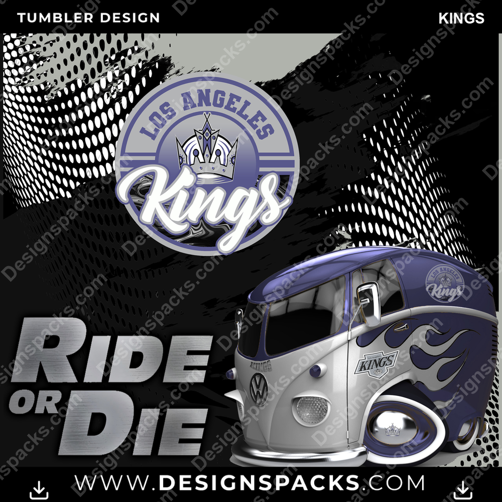 Ice Hockey RIDE or DIE KINGS NHL Hockey Tumbler Digital Wrap Design Download