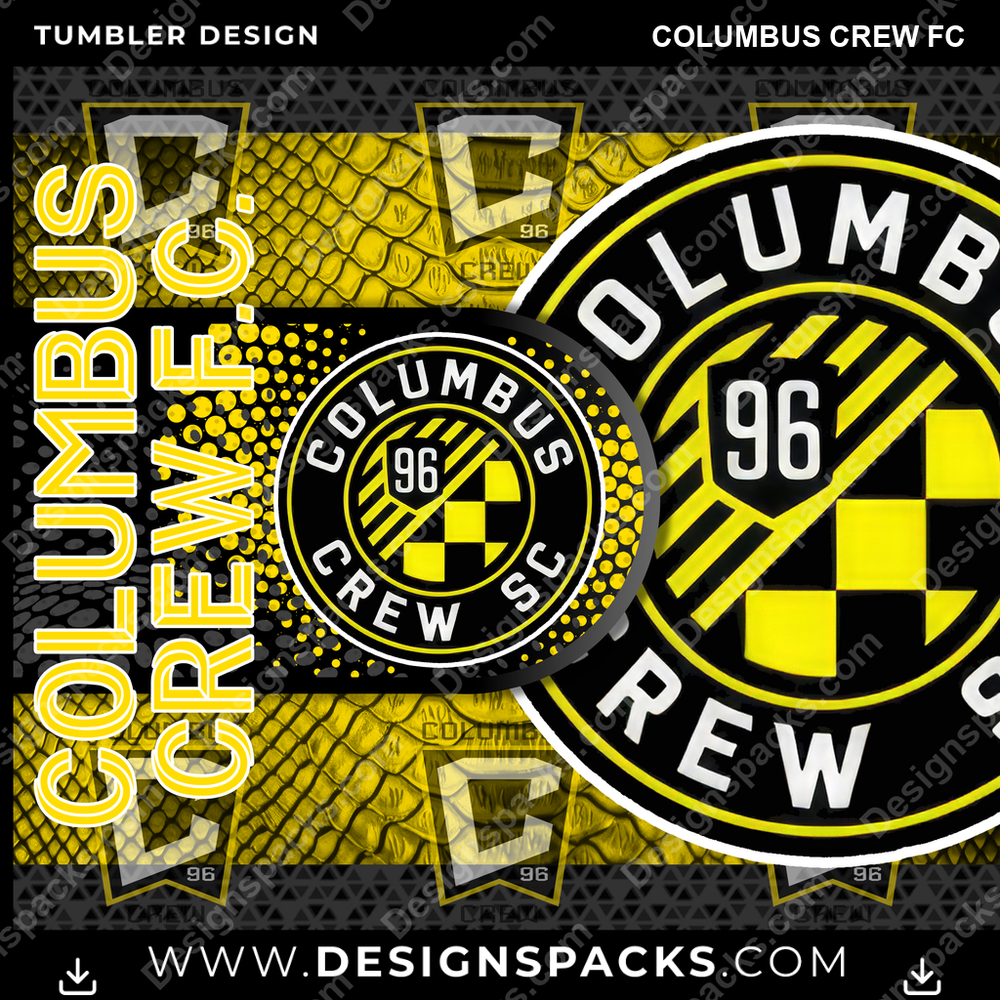 Soccer Hyper Columbus Crew FC Tumbler Digital Wrap Design