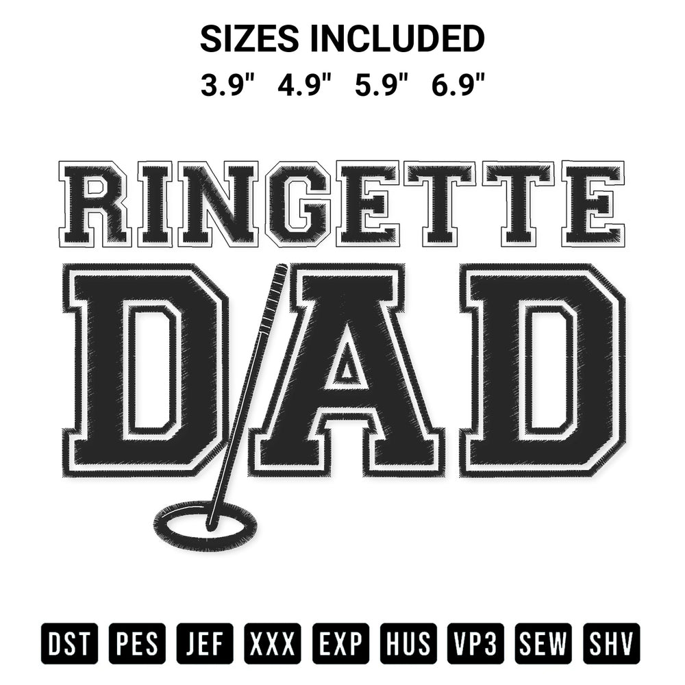 Shop the Ringette Dad Embroidery Design machine embroidery pattern at Designspacks.com. Beautifully digitized for flawless stitching on any fabric. Available sizes: 3.9", 4.9", 5.9", 6.9".