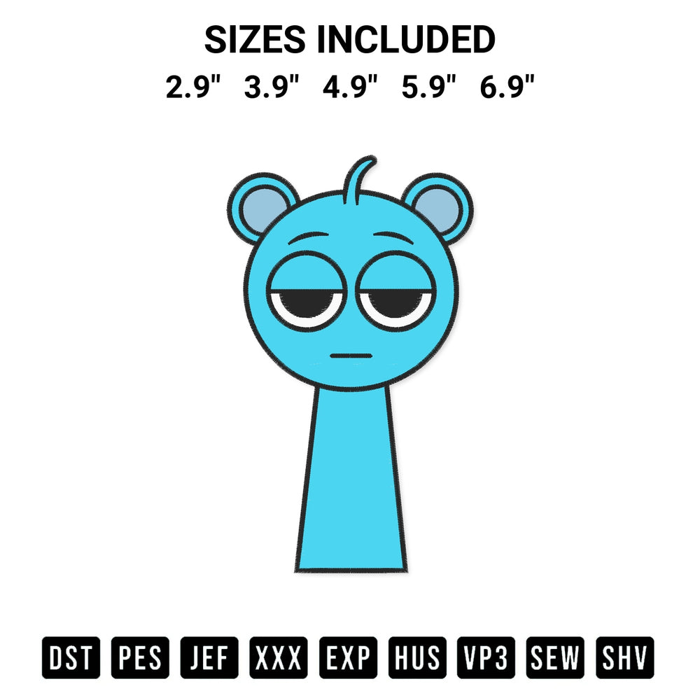 Transform your fabrics with the Sky Incredibox Sprunki Embroidery Design embroidery design. Instant access to premium digitized patterns at Designspacks.com. Available sizes: 2.9", 3.9", 4.9", 5.9", 6.9".