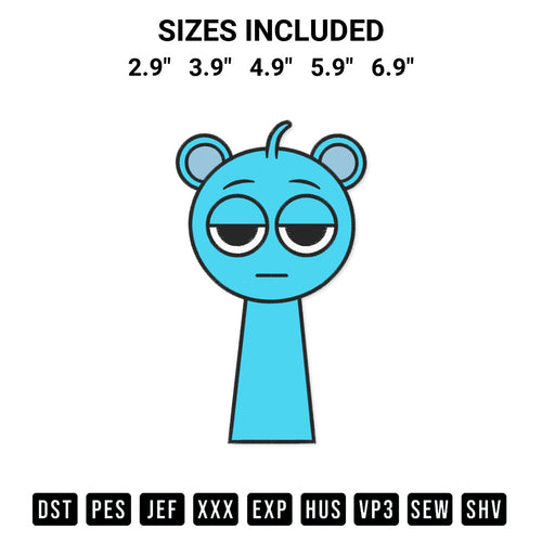 Transform your fabrics with the Sky Incredibox Sprunki Embroidery Design embroidery design. Instant access to premium digitized patterns at Designspacks.com. Available sizes: 2.9