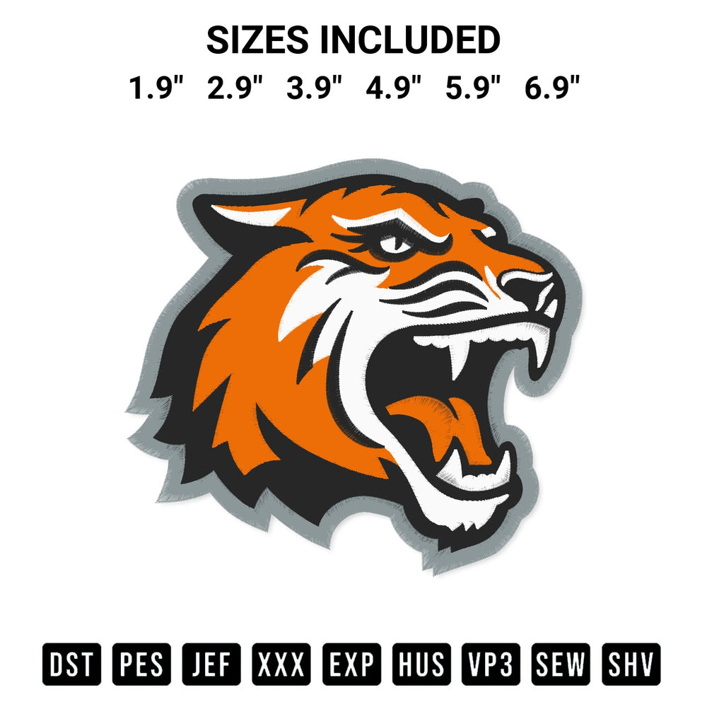 Discover the perfect addition to your crafting collection: Rit Tigers Embroidery Design embroidery file. Instantly available at Designspacks.com. Available sizes: 1.9", 2.9", 3.9", 4.9", 5.9", 6.9".