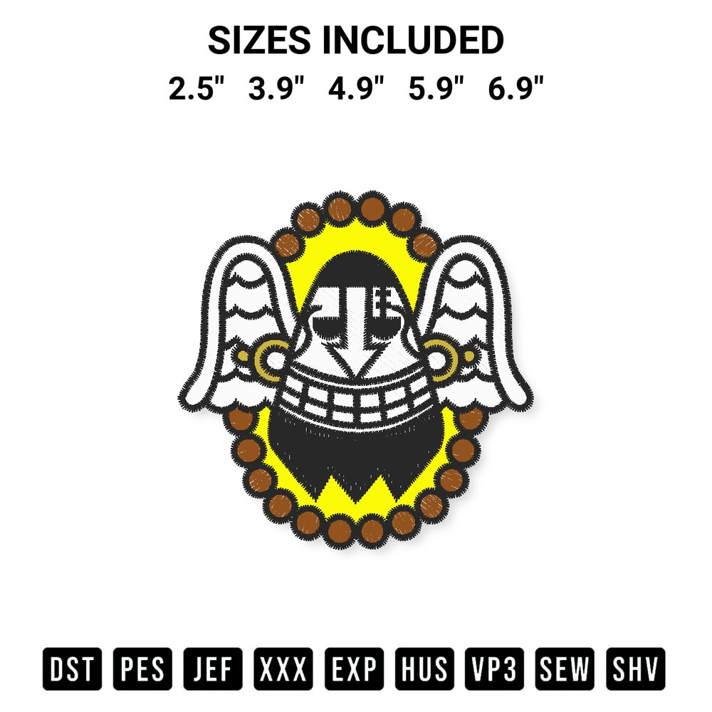 Elevate your next project with our Fallen Monk Pirates Jolly Roger Embroidery Design embroidery file. Shop high-quality digital patterns instantly at Designspacks.com. Available sizes: 2.5", 3.9", 4.9", 5.9", 6.9".