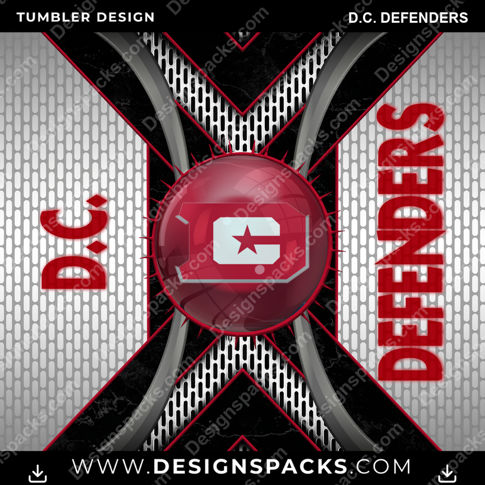 Canada Football Metal Grating D.C. Defenders CFL Canada Tumbler Digital Wrap Design Download