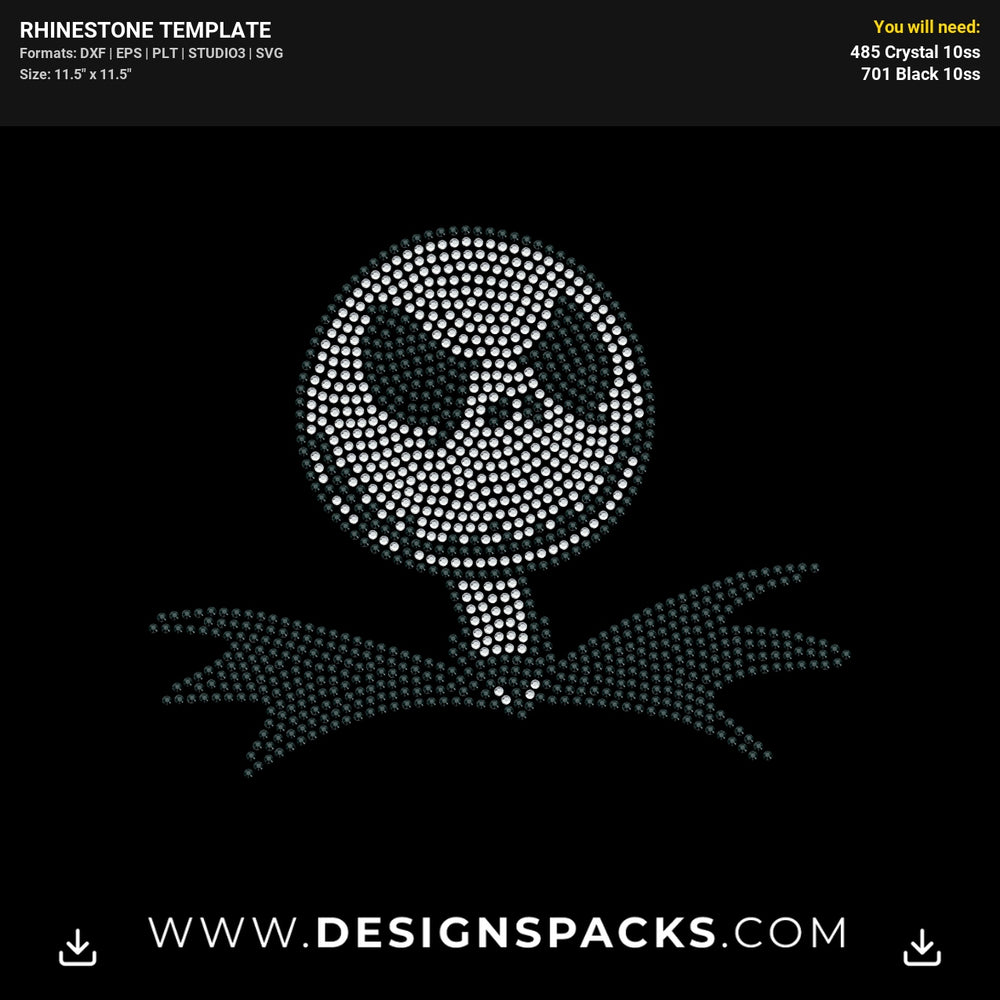 Jack Skellington Rhinestone Digital Template