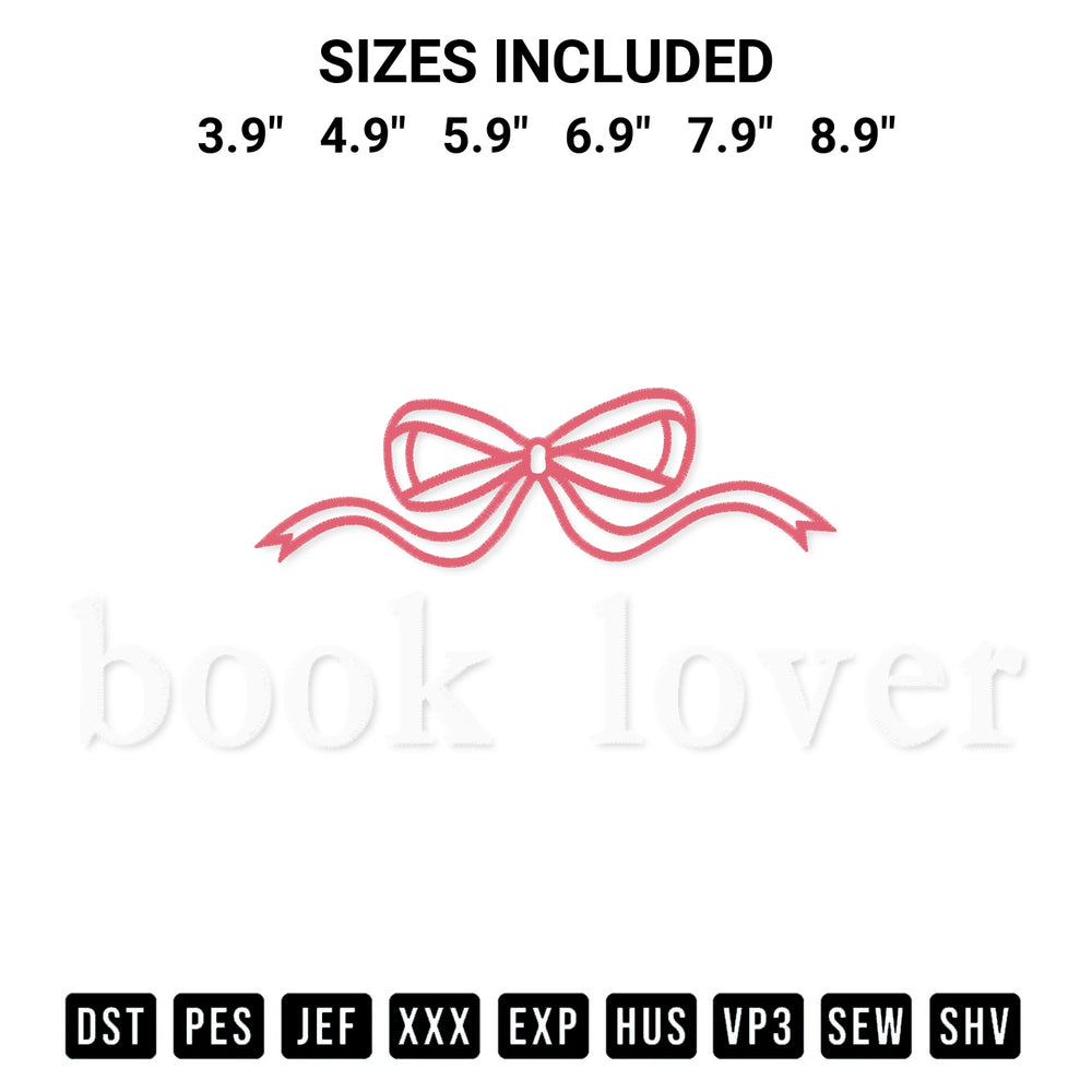 Download the Book Lover Embroidery Design machine embroidery design exclusively at Designspacks.com. Premium digitized pattern for apparel and DIY crafts. Available sizes: 3.9", 4.9", 5.9", 6.9", 7.9", 8.9".