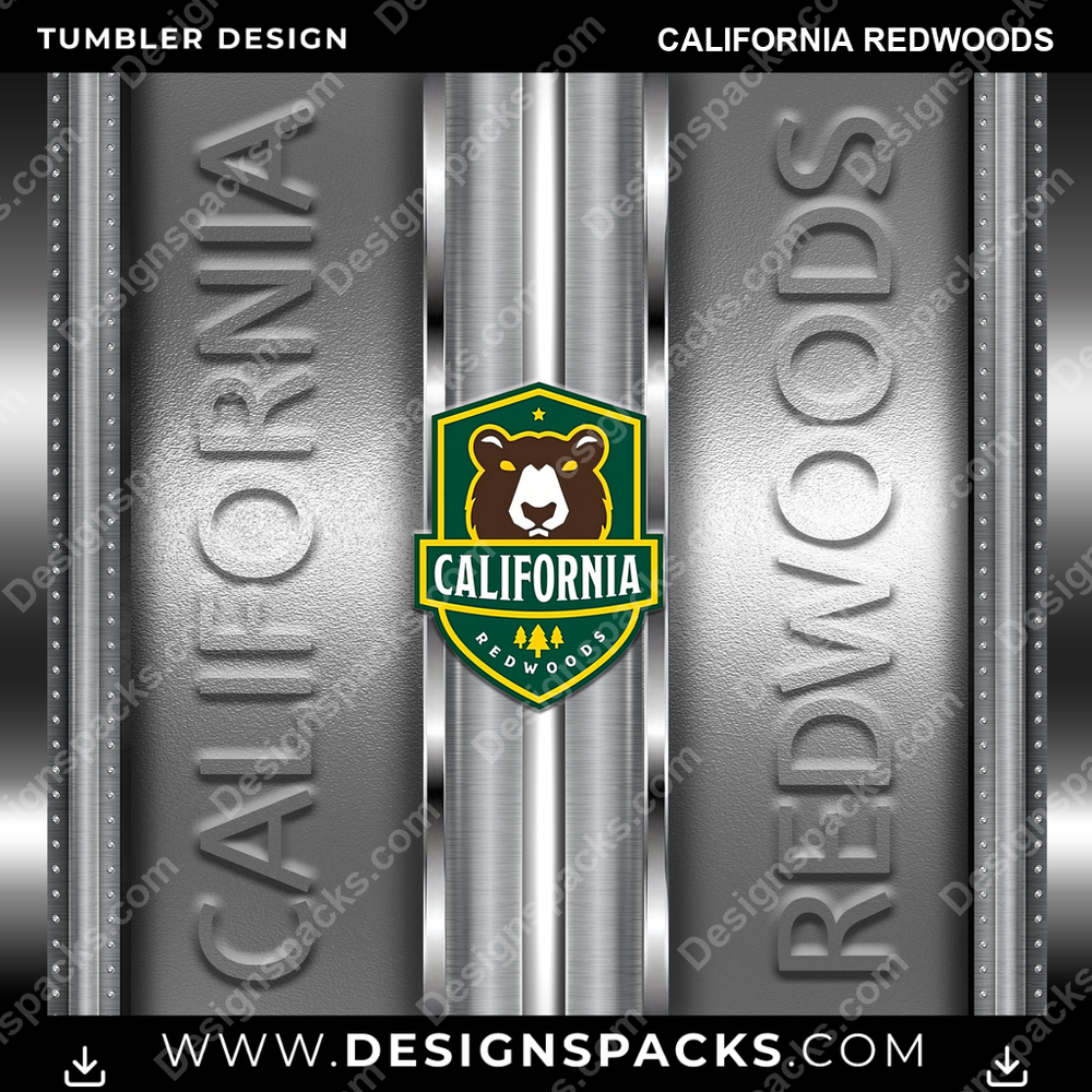 Lacrosse Metallic California Redwoods Tumbler Digital Wrap Design