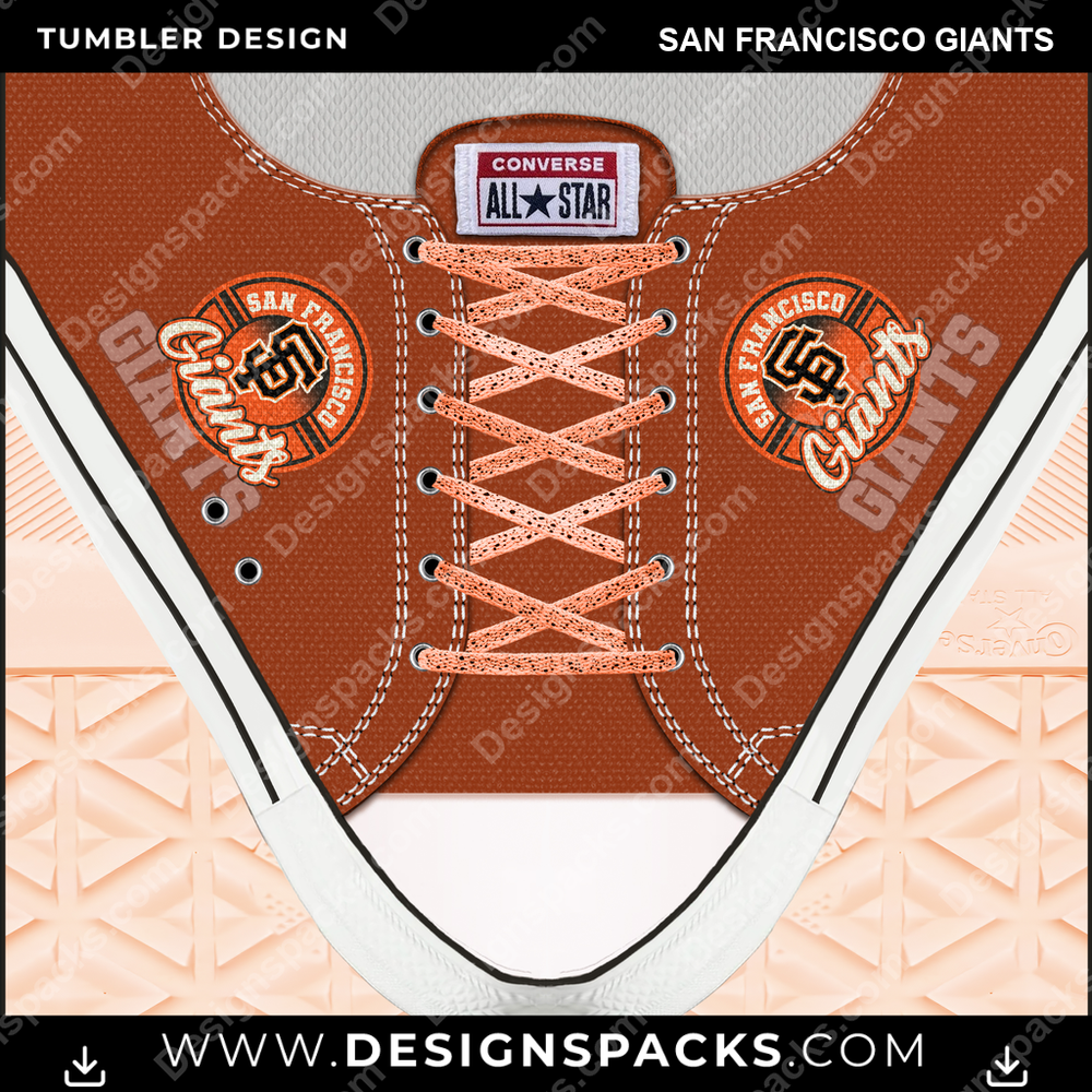 Baseball Converse San Francisco Giants Tumbler Digital-Wrap-Design