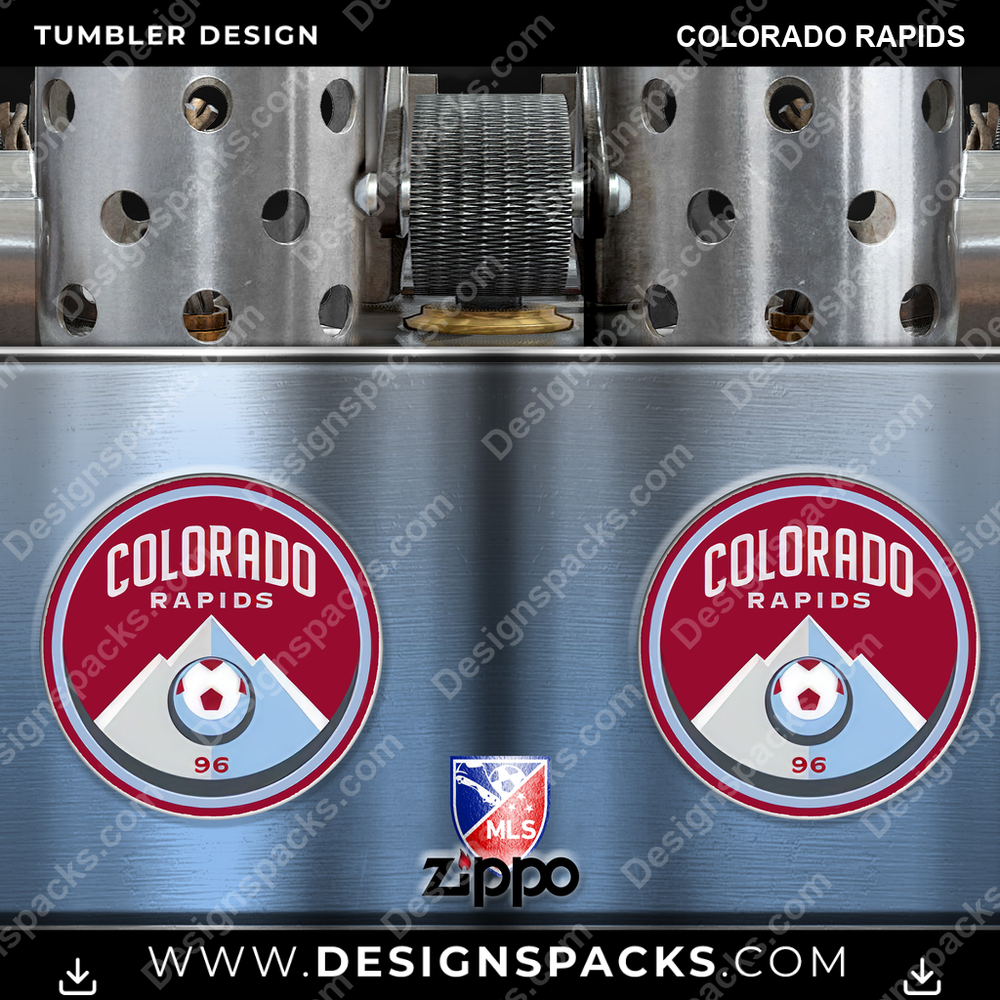 US Soccer Zippo Lighter Colorado Rapids Tumbler Digital Wrap Design Download