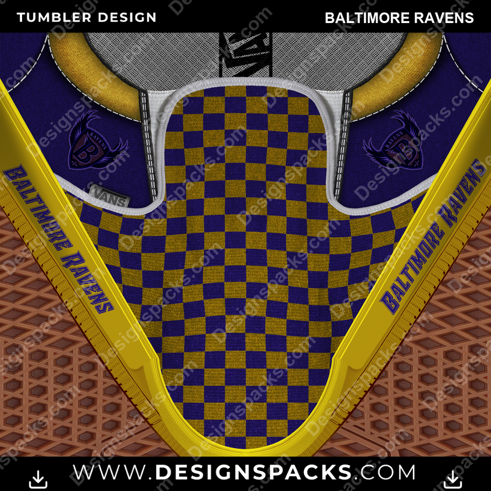 Football Vans Classic Baltimore Ravens Tumbler Digital Wrap Design