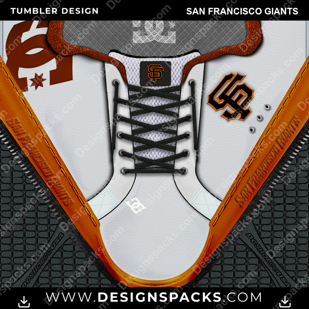 Béisbol DC Zapatilla San Francisco Giants Vaso Diseño de Envoltura Digital