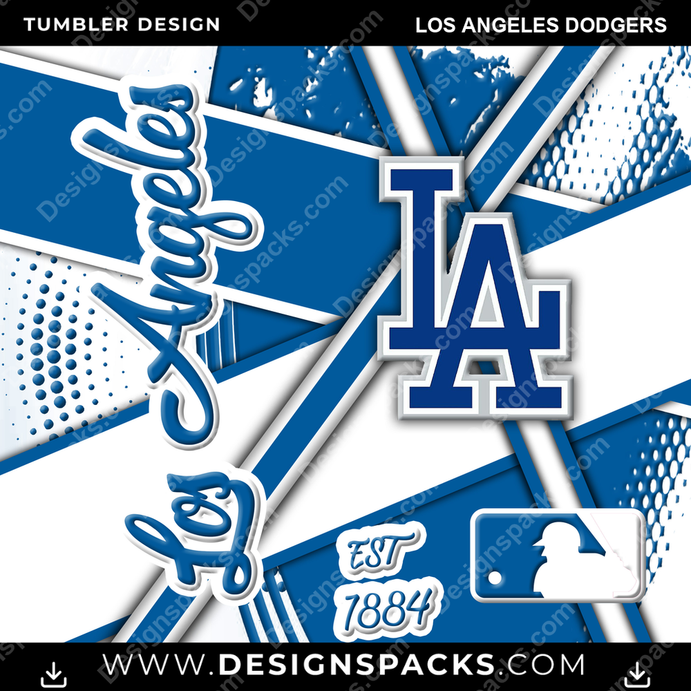 Baseball Team Sport Los Angeles Dodgers Tumbler Digital Wrap Design