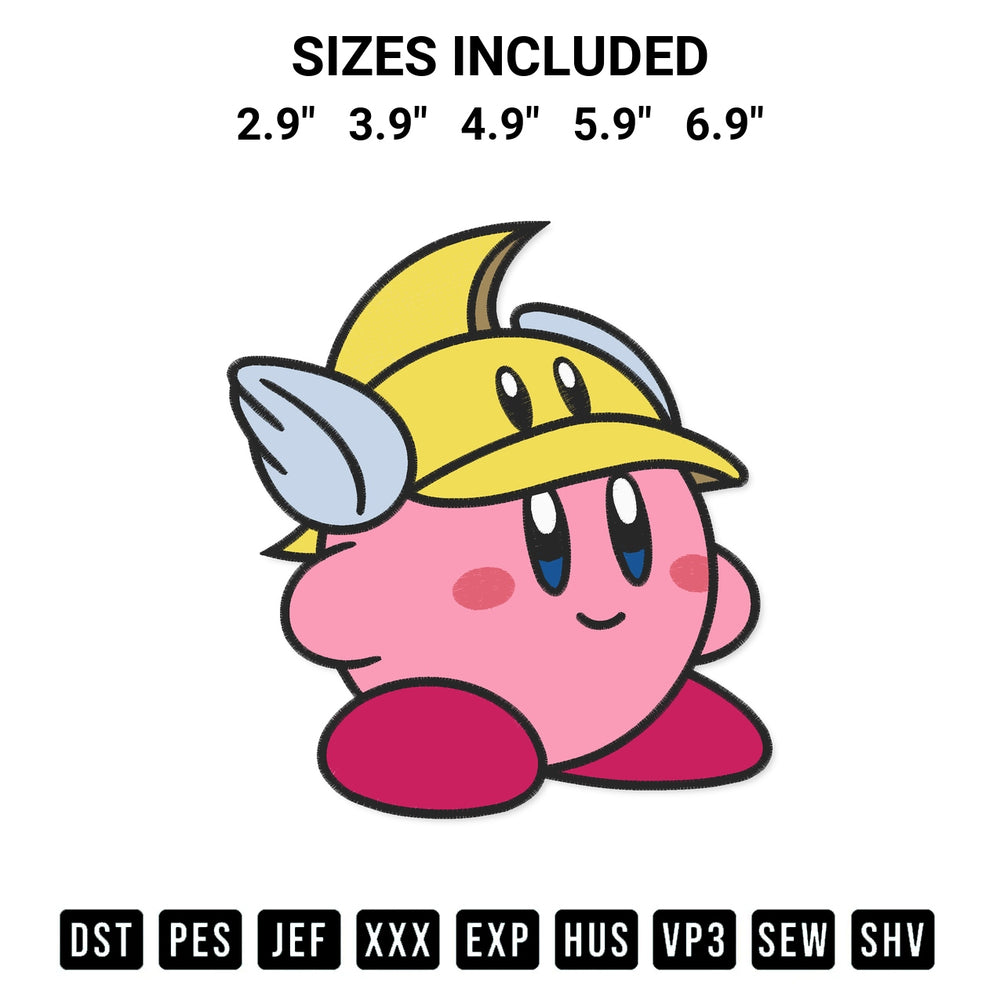 Looking for the perfect pattern? Download the Kirby Wing Cap Embroidery Design embroidery design today at Designspacks.com. Crisp, clean stitching guaranteed. Available sizes: 2.9", 3.9", 4.9", 5.9", 6.9".