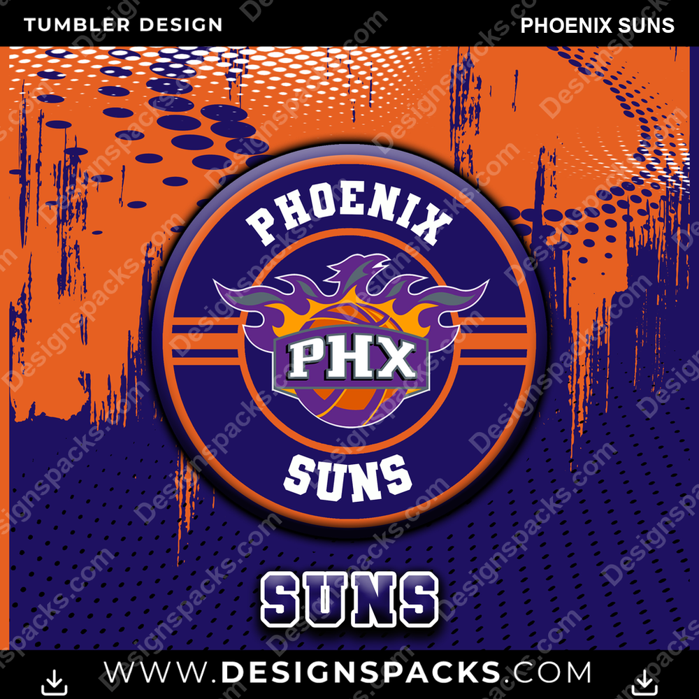 Basketball Dot Logo Phoenix Suns Tumbler Digital Wrap Design