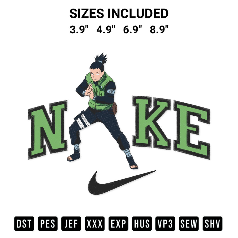Looking for the perfect pattern? Download the Nike Nara Shikamaru Embroidery Design embroidery design today at Designspacks.com. Crisp, clean stitching guaranteed. Available sizes: 3.9", 4.9", 6.9", 8.9".
