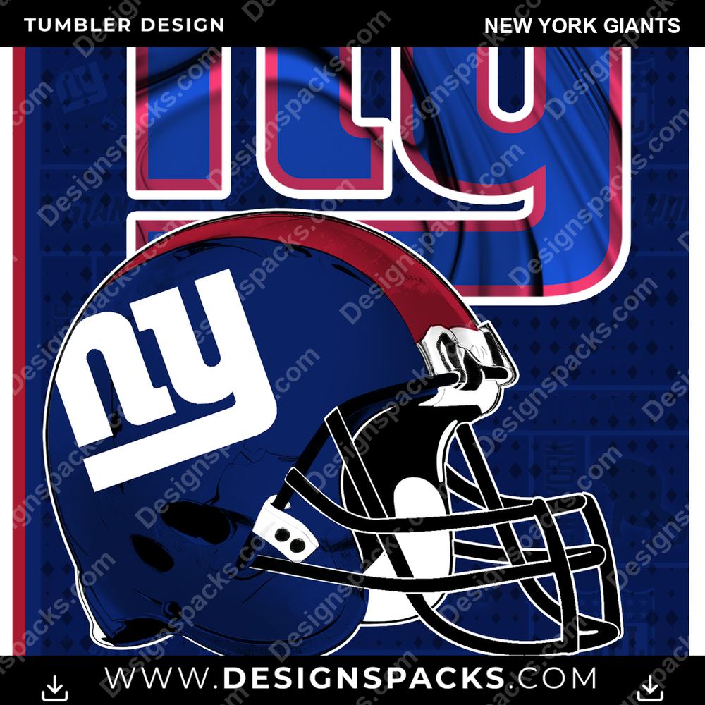 Football Posters New York Giants NFL Football Tumbler Digital Wrap Design Download