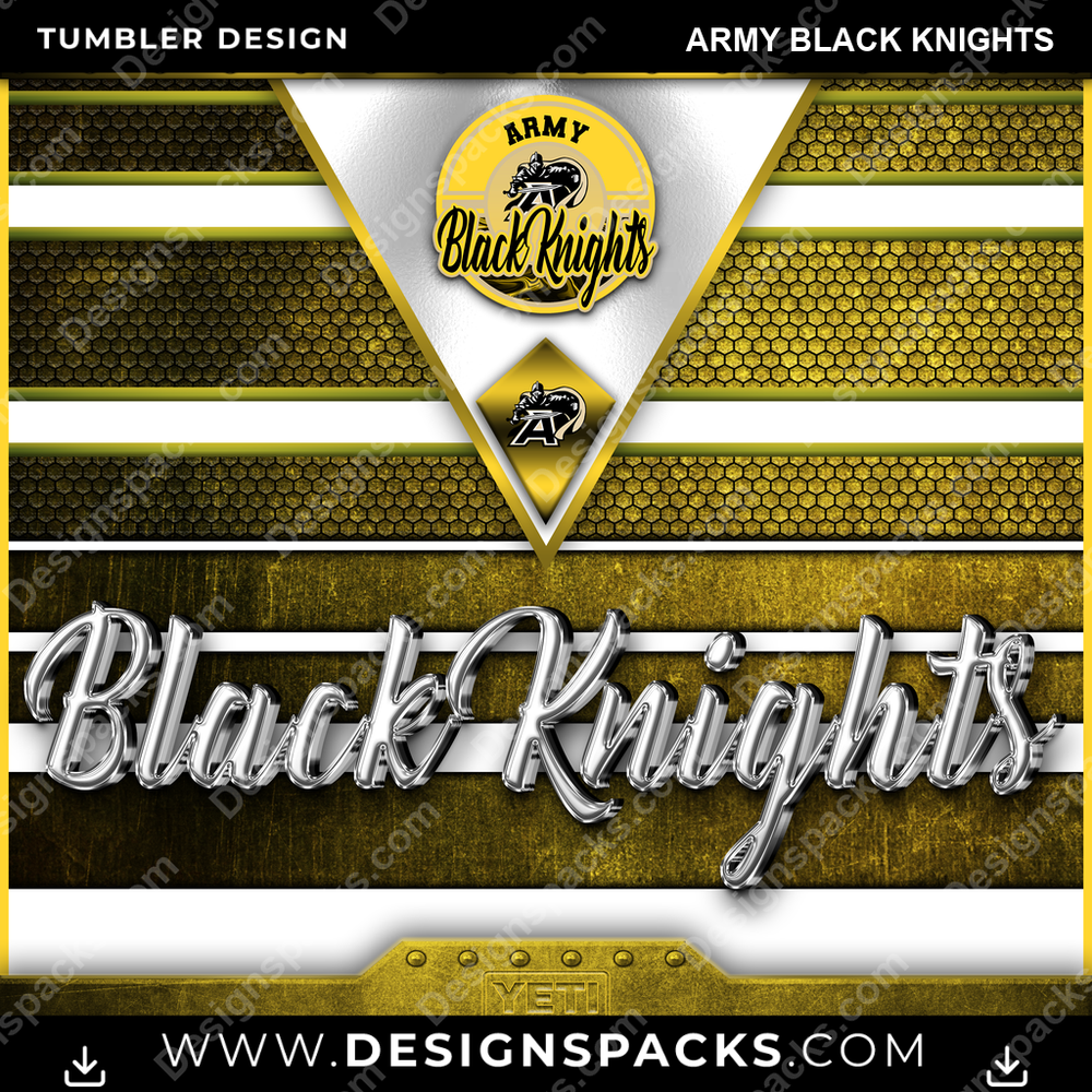 College Sport YETI Army Black Knights Tumbler Digital Wrap Design