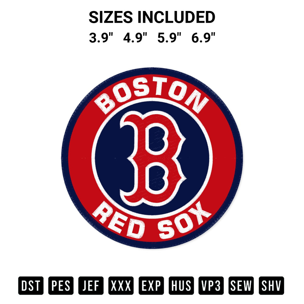 Get the Mlb Logo Boston Red Sox Embroidery Design embroidery design for your custom crafts! Premium digitized files available for instant download at Designspacks.com. Available sizes: 3.9", 4.9", 5.9", 6.9".