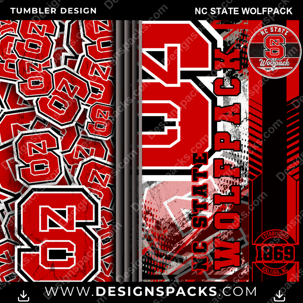 College Sport Sports Nc State Wolfpack NCAA College Sport Tumbler Digital Wrap Design Download