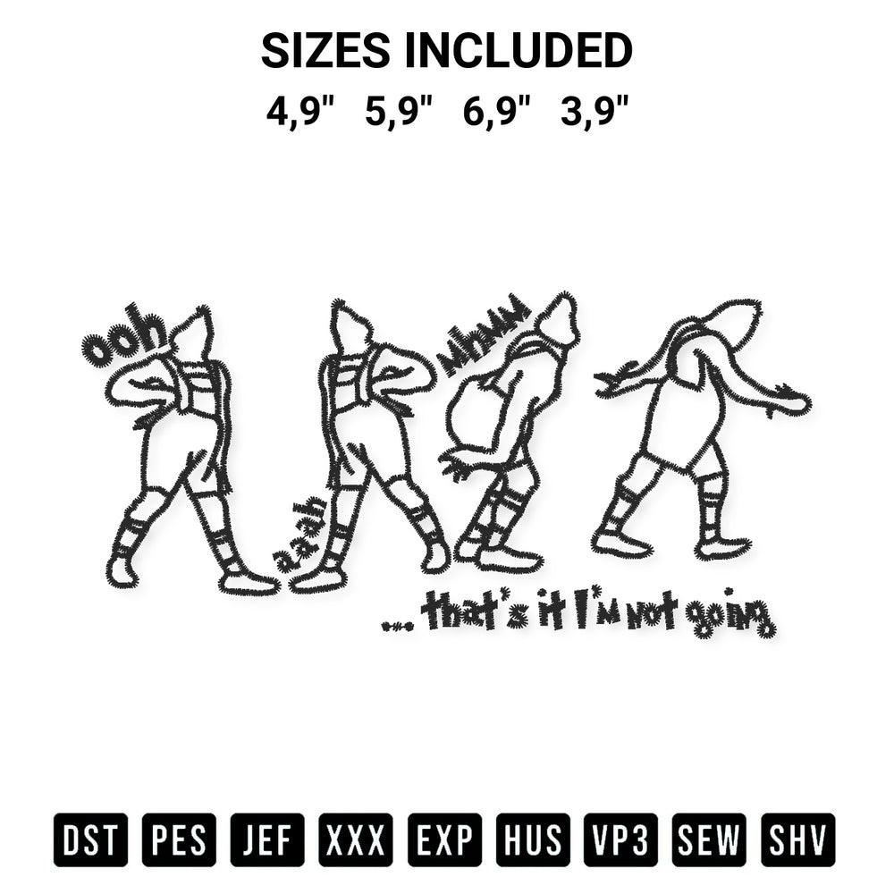 Get the Thats It Im Not Going Grinch Logo Embroidery Design embroidery design for your custom crafts! Premium digitized files available for instant download at Designspacks.com. Available sizes: 4,9", 5,9", 6,9", 3,9".