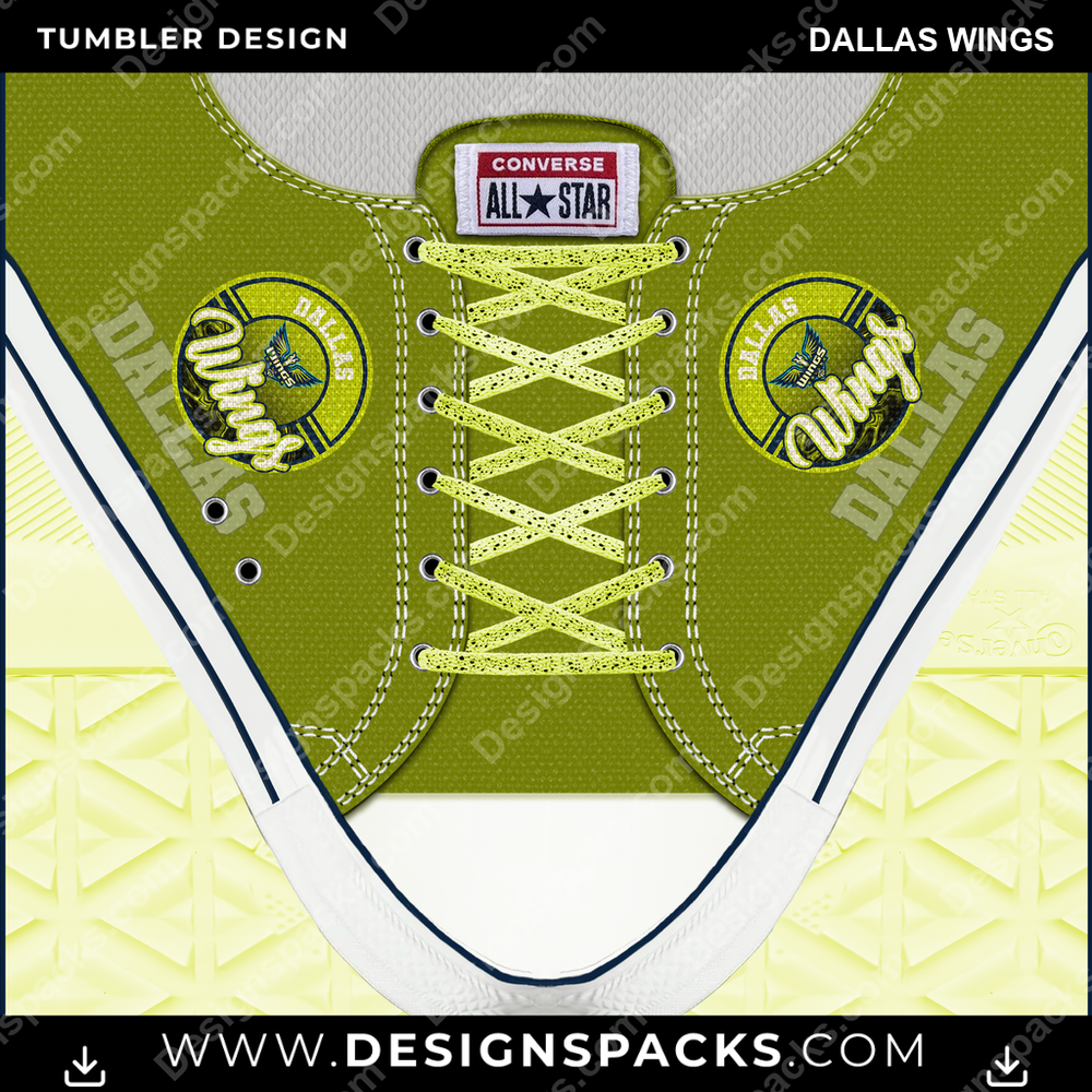 Basketball Converse Dallas Wings Tumbler Digital Wrap Design