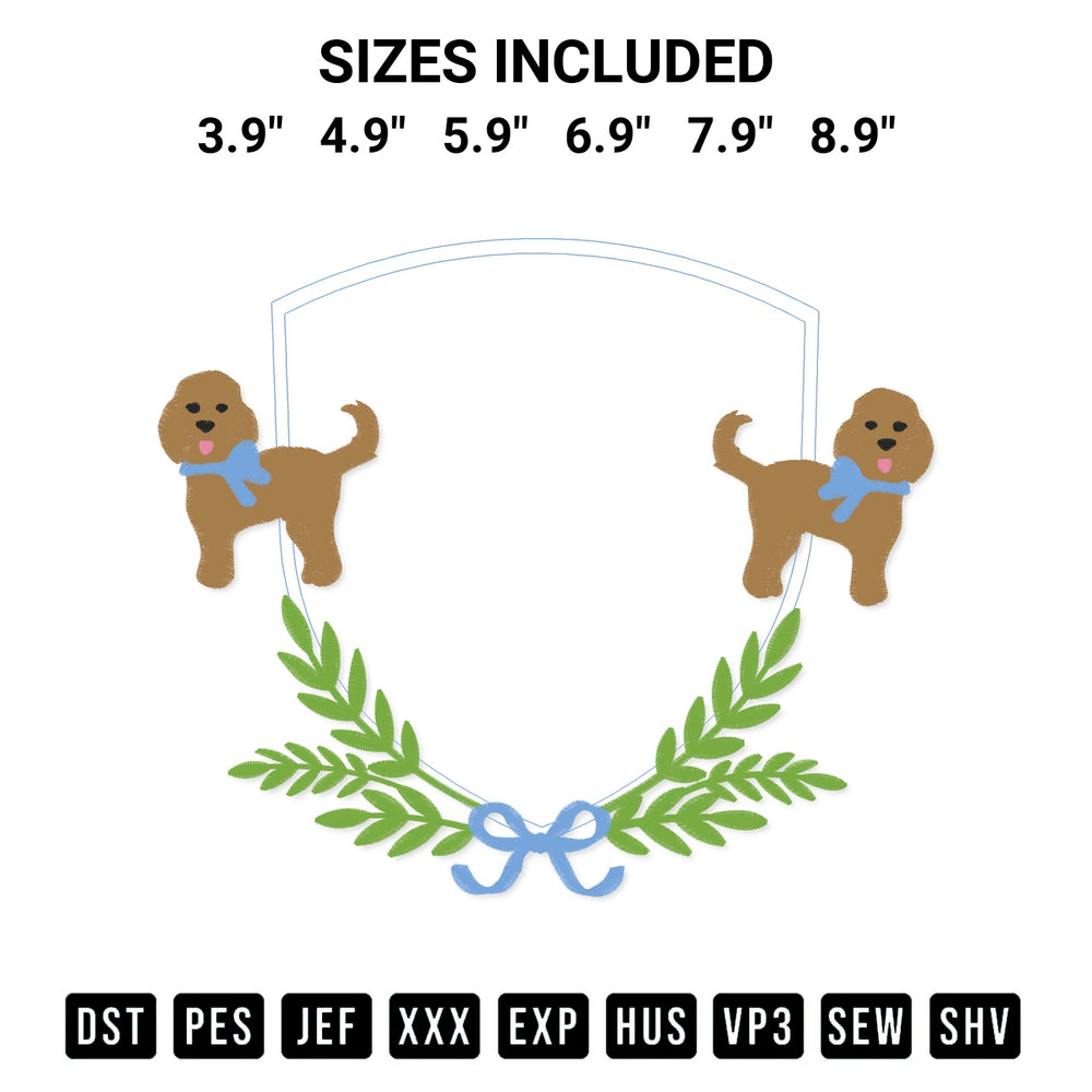 Get the Banner Frame Dog Cute Embroidery Design embroidery design for your custom crafts! Premium digitized files available for instant download at Designspacks.com. Available sizes: 3.9", 4.9", 5.9", 6.9", 7.9", 8.9".