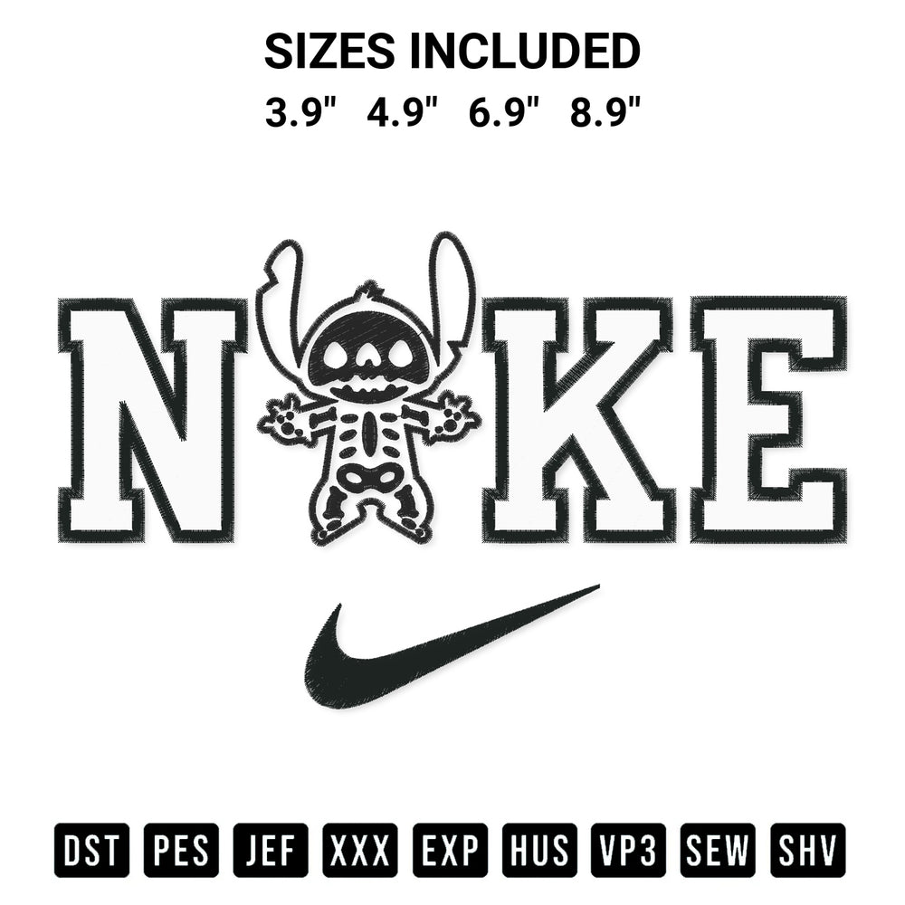 Elevate your next project with our Nike Stitch Skeleton Embroidery Design embroidery file. Shop high-quality digital patterns instantly at Designspacks.com. Available sizes: 3.9", 4.9", 6.9", 8.9".