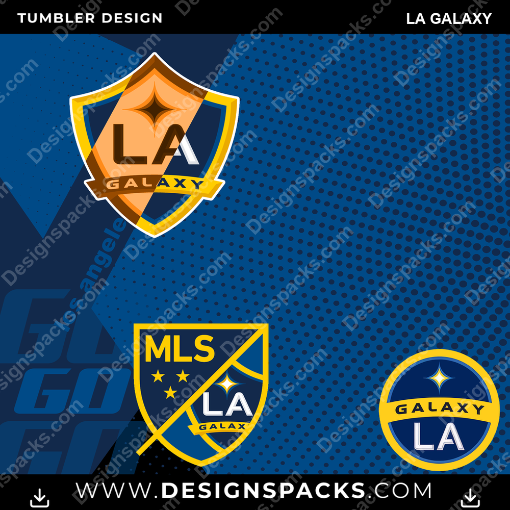 US Soccer GO LA Galaxy Tumbler Digital Wrap Design