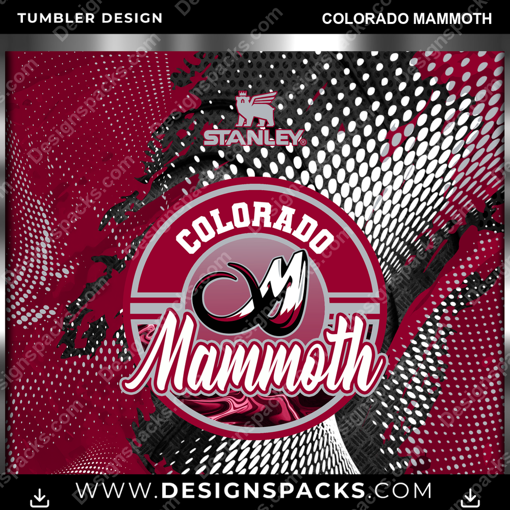 Lacrosse Stanley Colorado Mammoth Tumbler Digital Wrap Design