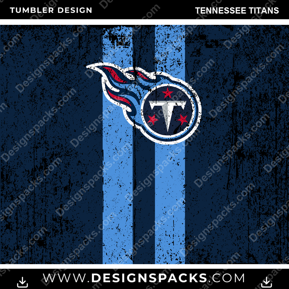 Football Grunge Style Tennessee Titans Tumbler Digital Wrap Design