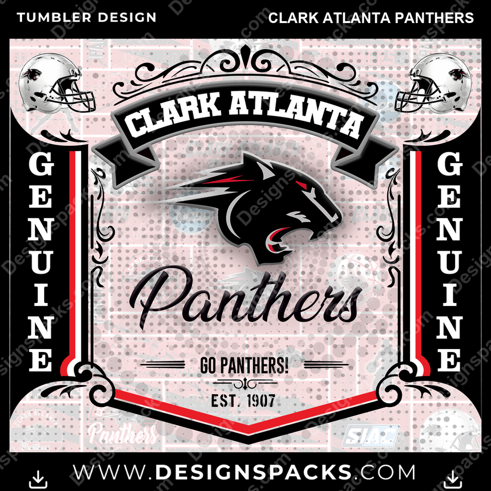 College Sport Bud Clark Atlanta Panthers NCAA College Sport Tumbler Digital Wrap Design Download