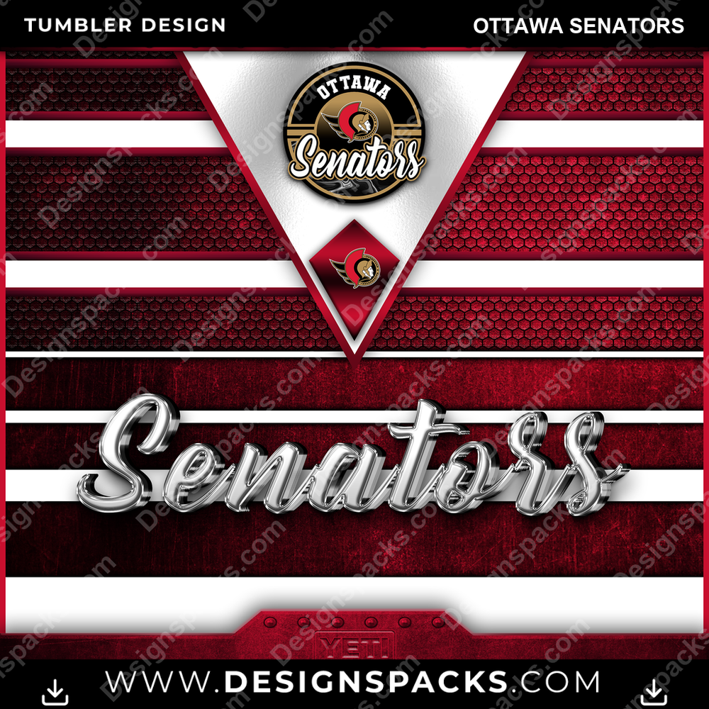 Ice Hockey YETI Ottawa Senators Tumbler Digital Wrap Design