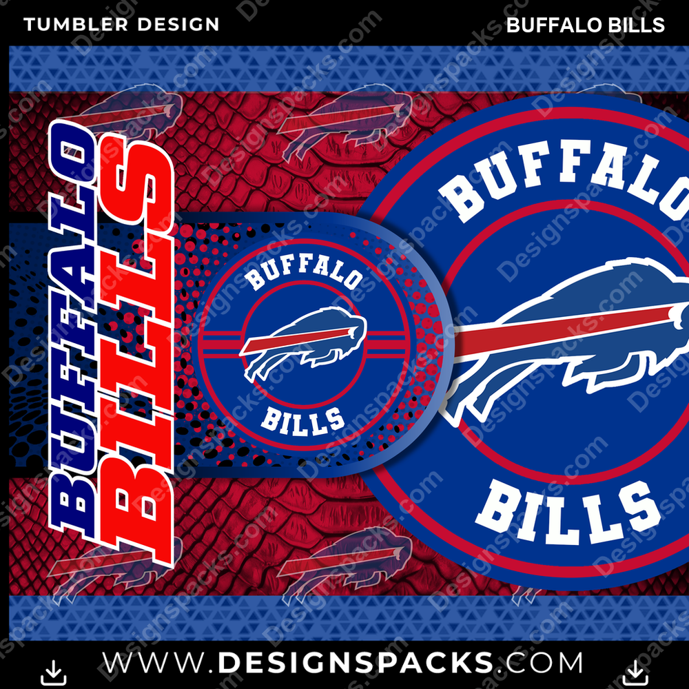 Football Hyper Buffalo Bills Tumbler Digital Wrap Design