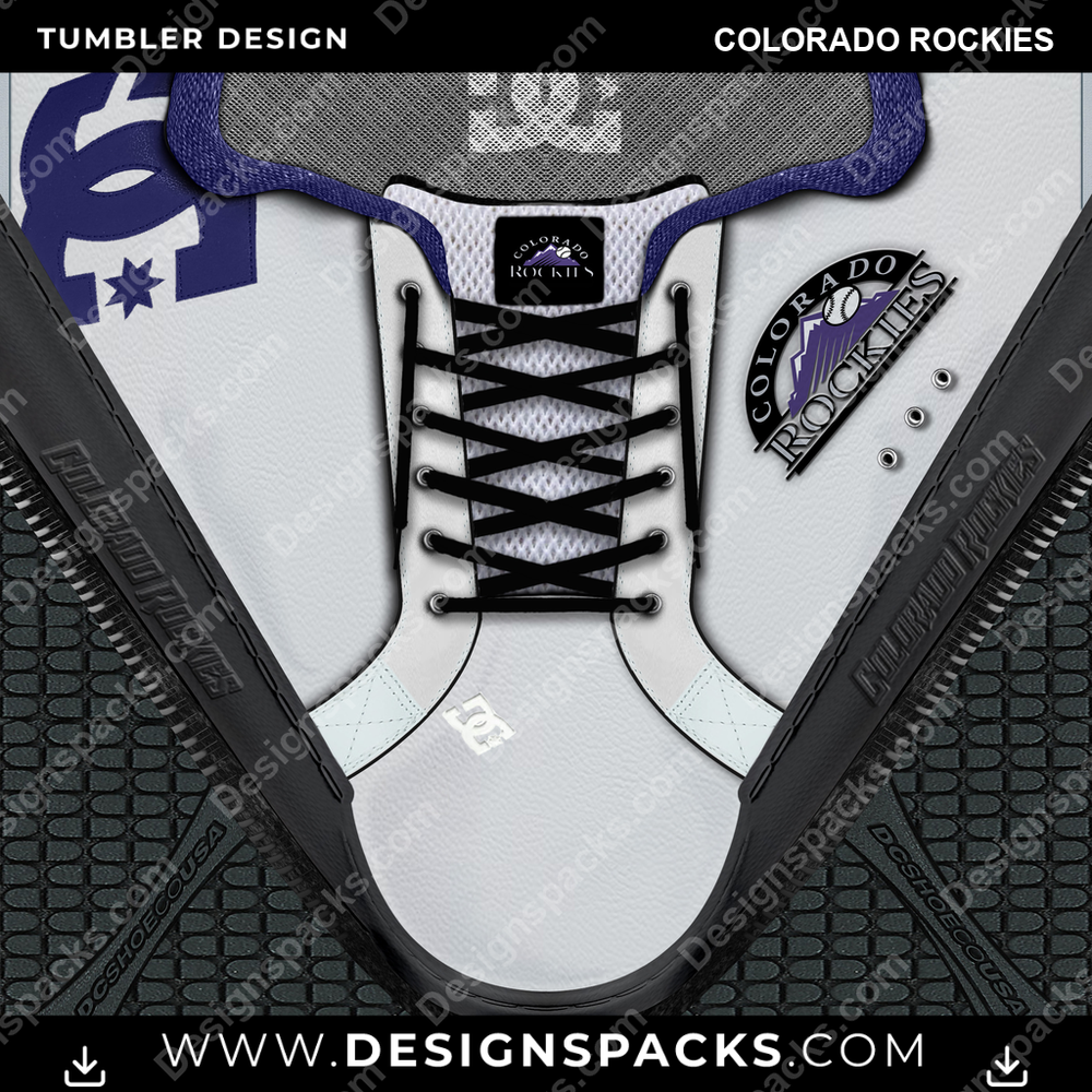 Baseball DC Sneaker Colorado Rockies Tumbler Digital Wrap Design