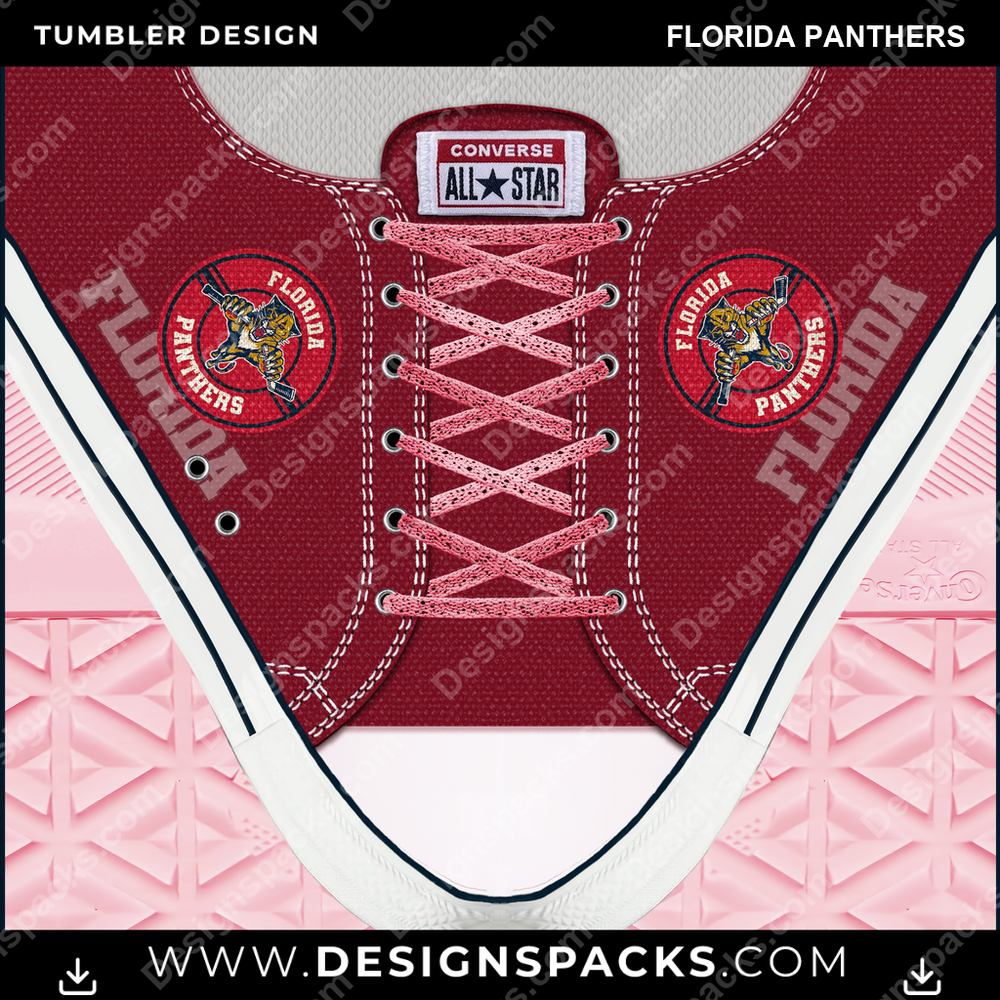 Ice Hockey Converse Florida Panthers Tumbler Digital Wrap Design