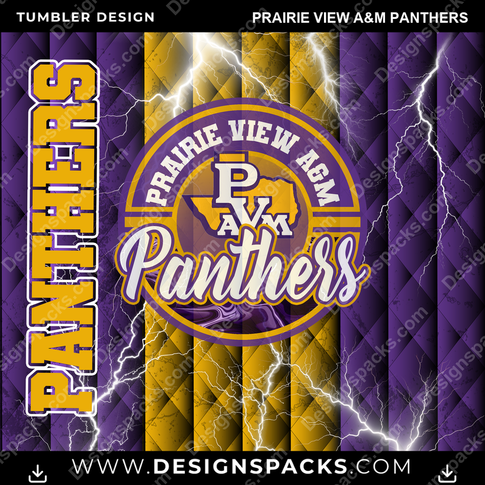 College Sport Diamond Prairie View A&M Panthers NCAA College Sport Tumbler Digital Wrap Design Download