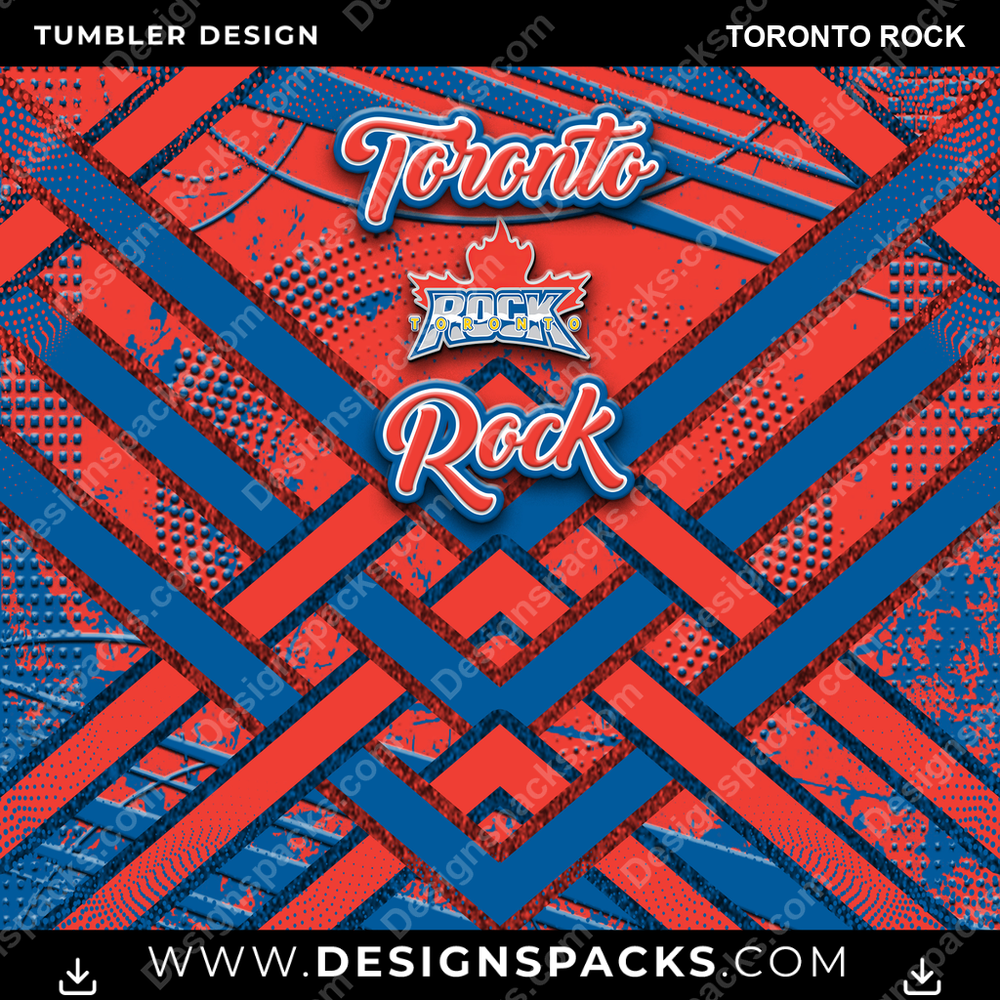 Lacrosse Glitter Stripe Toronto Rock Tumbler Digital Wrap Design