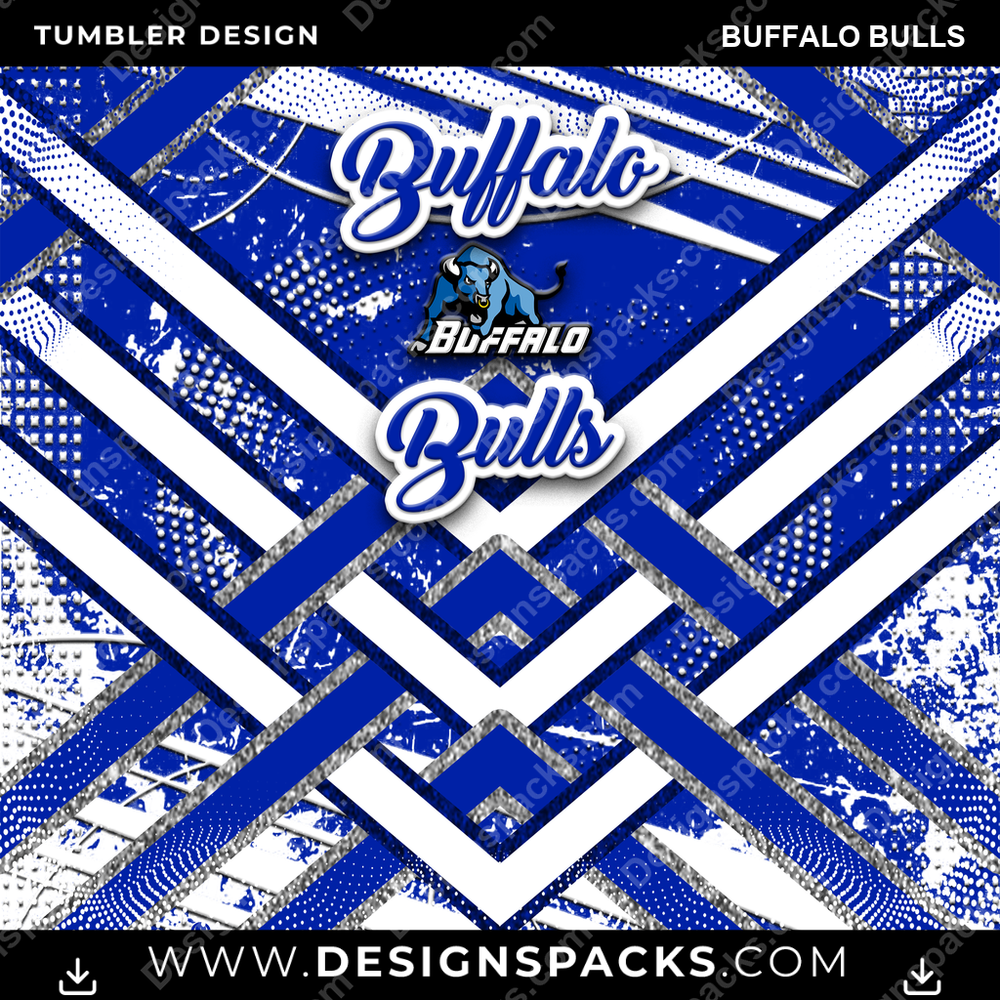 College Sport Glitter Stripe Buffalo Bulls NCAA College Sport Tumbler Digital Wrap Design Download