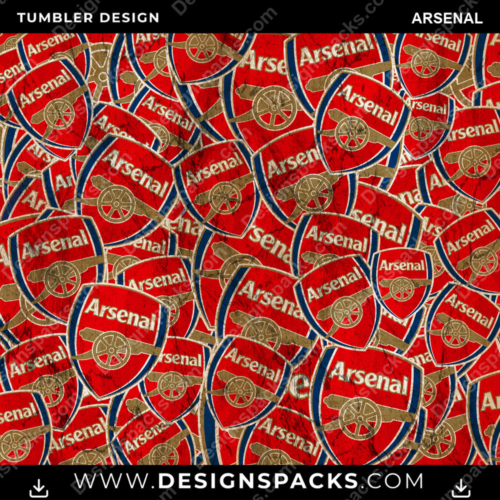 Soccer Logo BG Arsenal Tumbler Digital Wrap Design