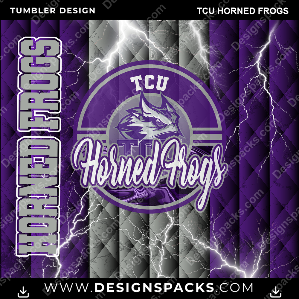 College Sport Diamond TCU Horned Frogs NCAA College Sport Tumbler Digital Wrap Design Download